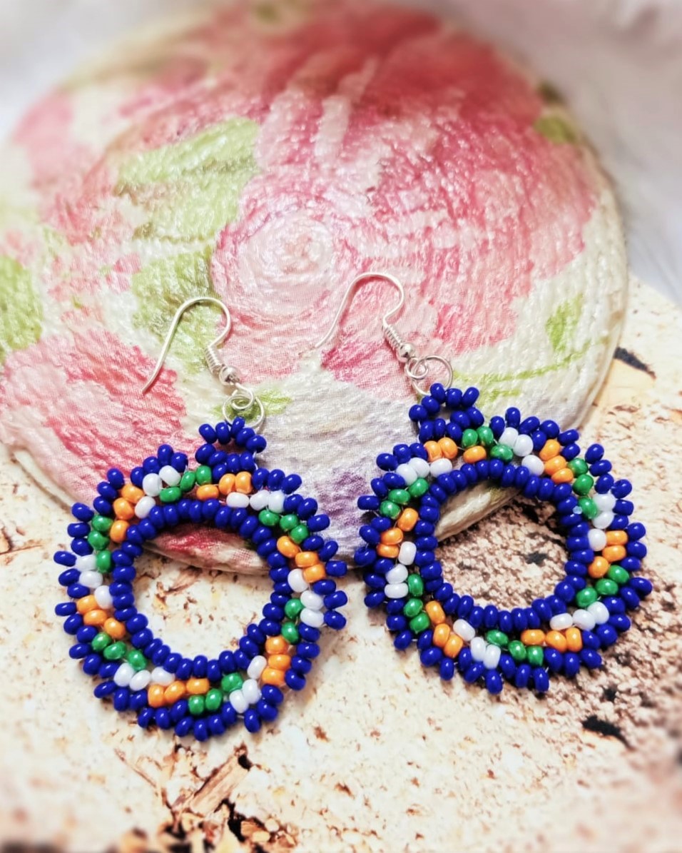 Tricolor Beaded Earing 2
