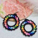 Handmade Beaded Circular Multicolor Earring