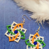 Triangle Multicolor Beaded Earing