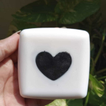 Coconut Soap With Charcoal Heart