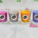 Scented Glass Candles – 4 Flavors