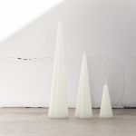 Spire White Candle – Set of 3