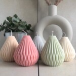 Drop Pear Sculpted Aroma Pastel Candles – Set of 5