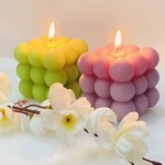 Neo-Spheres Cube Sculpted Aroma Candle – Set of 2