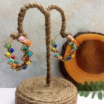 Multicolor Square Hoop Earrings