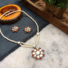 Kundan Pendant and Earrings Set – Pink