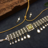 Rose Quartz Kundan and Pearl Long Necklace Set