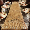 Handcrafted Knotted Natural Macramé Cotton Table Runner