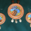 Jute Neckpiece with Kaudi and earrings set
