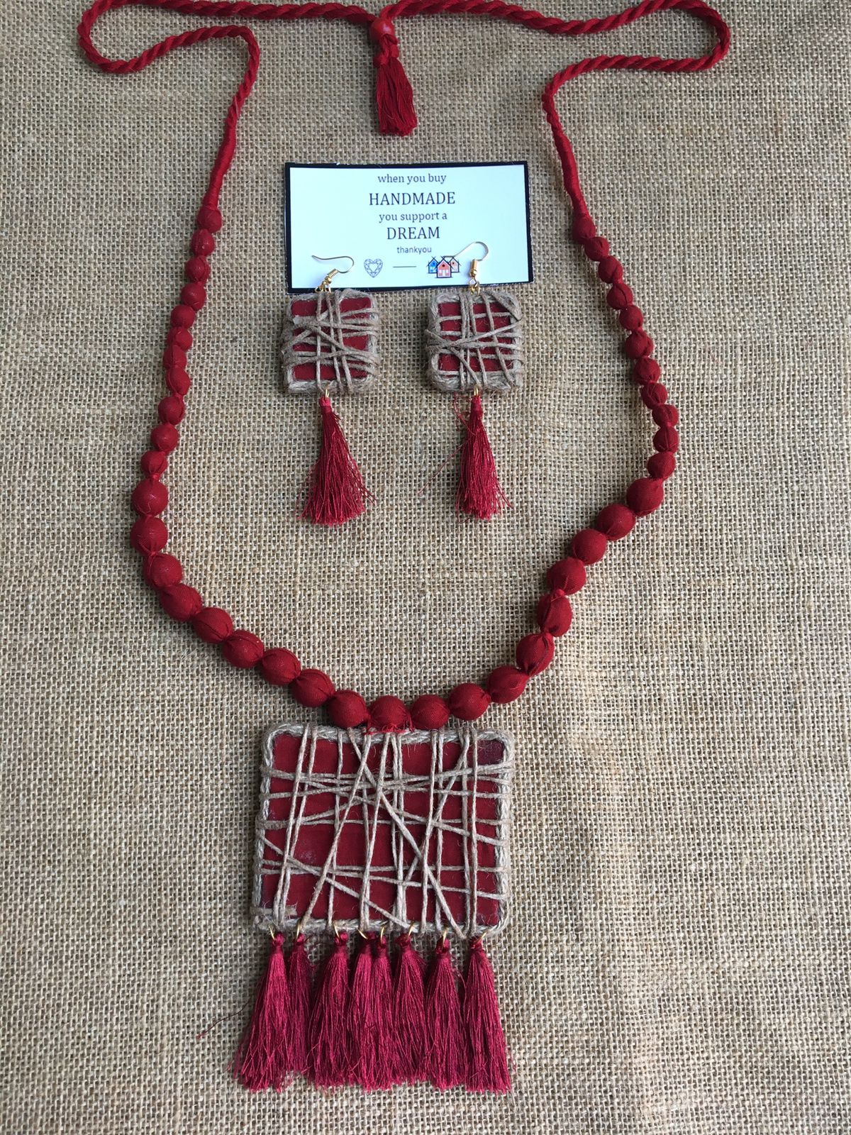 Abstract Neckpiece with Earring set