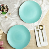 Handpainted Ceramic Matte Magenta Dinner Plates Dinnerware Serving Plate Thali Ceramic Plates for Dinner (10 Inch, Microwave & Dishwasher Safe)