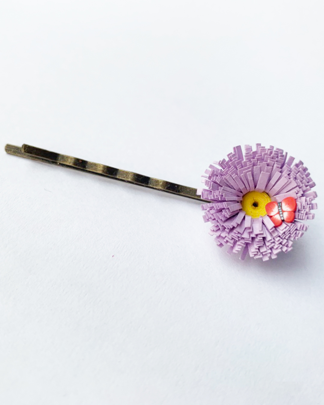 Mauve Flower Hair Pin