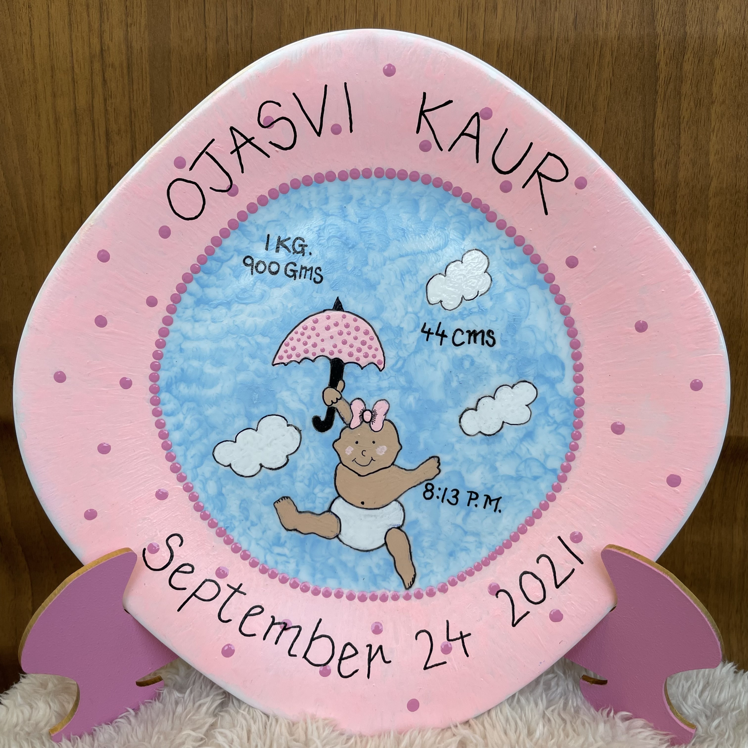 Personalized Birth Plate