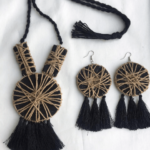 Zig – Zag Handmade Neckpiece set with earrings
