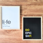 Wall Décor- Shit Life Pinewood Wall Frame Set of 2