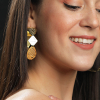 Round Brass Plate Earring