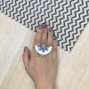 Madhu Bani Hand Painted Sterling Silver Ring