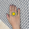 Jharokha hand painted Sterling Silver Ring