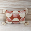 Sunset on the beach tufted cotton cushion cover