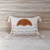Rust and Ivory Tufted Designer Cushion cover