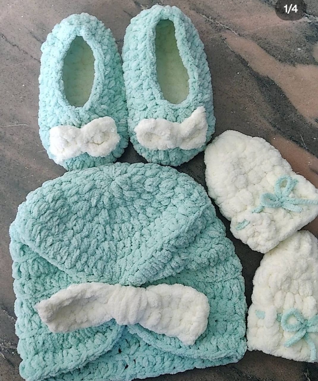 Crochet baby set