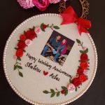 Embroidery hoopart with photo