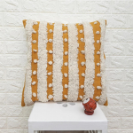 Bohemian Mustard Yellow Tufted Textured Cushion Cover