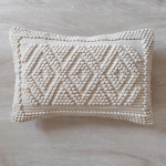 Hand Loom Woven Hand Dyed Thread Chunky Loops Cushion Cover