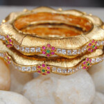 MULTIGEMSTONE FLORAL KADA BANGLES