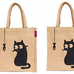 Jute Bag – Cat Print Combo