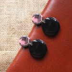 Pink&Black 2tier Earrings