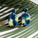 The blue lime fusion earrings