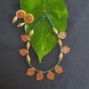 Gold dholki beads necklace set