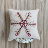 Snowflake-2 Hand Embroidered Cushion Cover