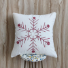 Snowflake-1 Hand Embroidered Cushion Cover