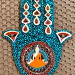 Handpainted Wooden Mandala Buddha ji Hamsa