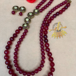 EL-G-2105-RUBY RED FACETED AGATE MUTLI LAYER