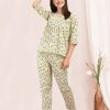 Blue Quirky Space Print Cotton Night Suit