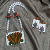ELF_7101_Orange Blossoms Trendy Fabric Necklace set
