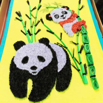 Quilled Panda Art