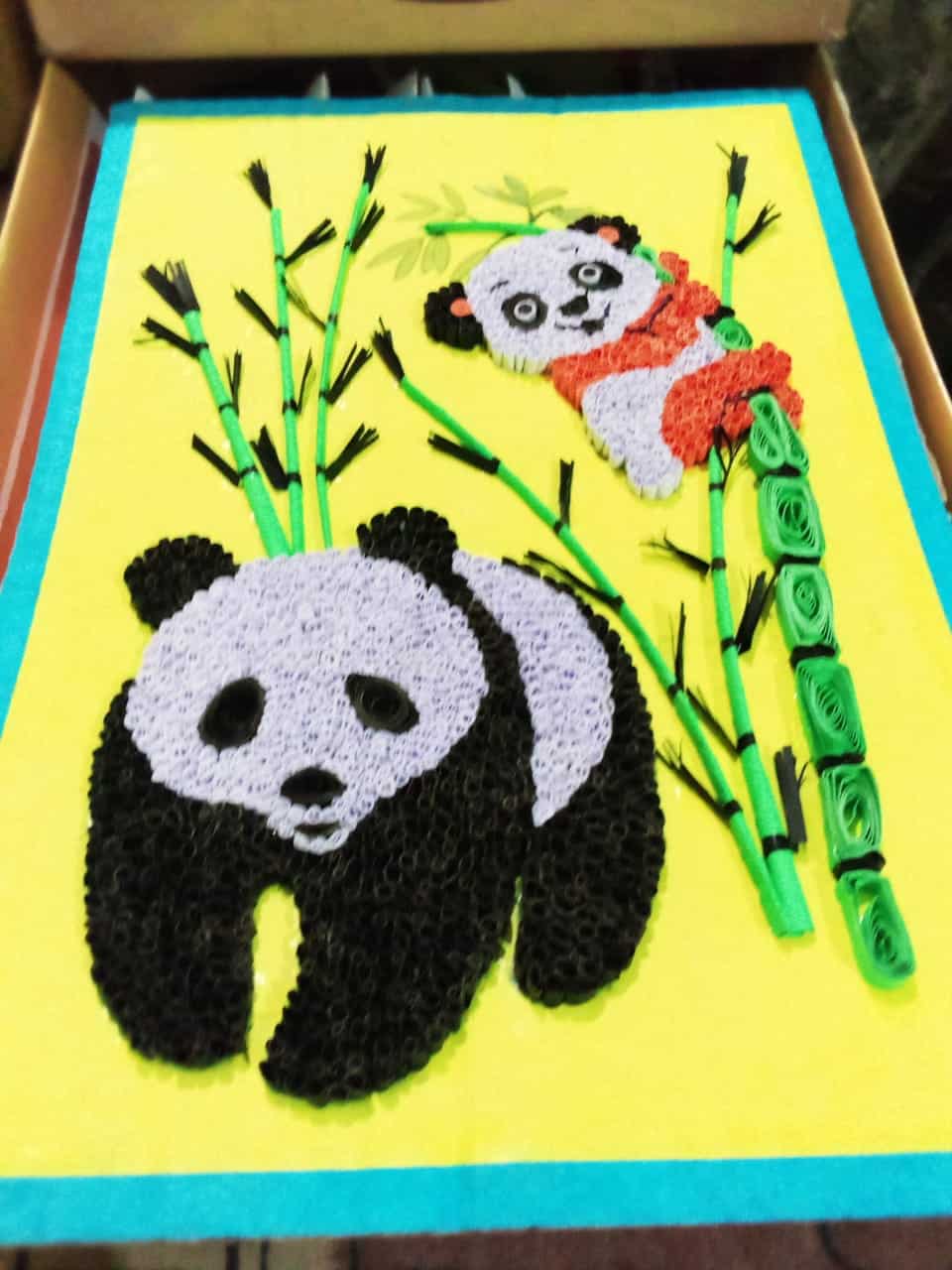 Quilled Panda Art