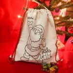 Ready to paint canvas Backpacks – Santa print – PO10