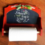 RED FESTIVE TISSUE HOLDER