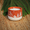 Terracotta Soy wax Christmas candle- Charms- Lavender