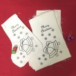 Ready to paint Stockings – Bell print – PO10