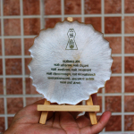 Namokar Mantra Resin Frame with Wooden Stand