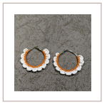 Daisy Crochet Hoop Earrings