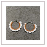 Daisy Crochet Hoop Earrings