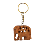 Wooden Elephant Keychain #1