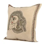 Handpainted Rajasthani Cushion Cover In Beige 1024×1024@2x